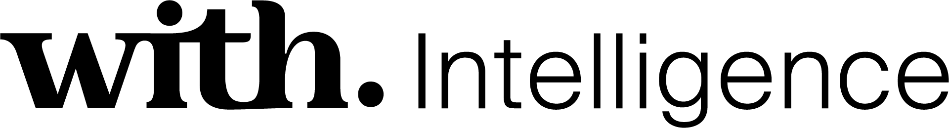 With Intelligence horizontal logo black
