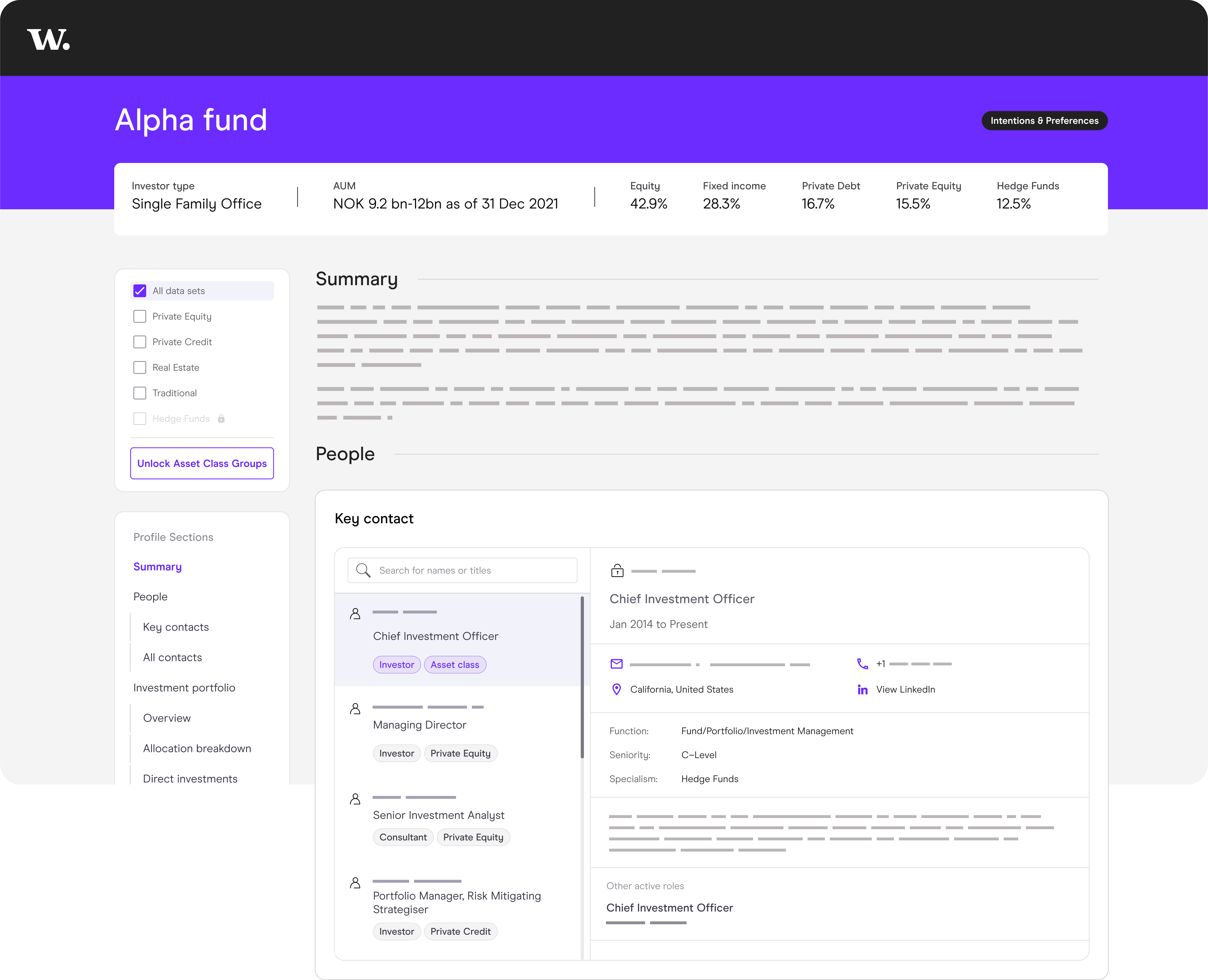 Profile illustration of the With Intelligence platform