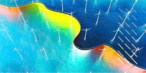 Wind Turbines in Coloured Water