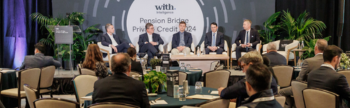 Panel speakers at the The Pension Bridge Private Credit.